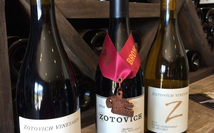 Zotovich wine bottles