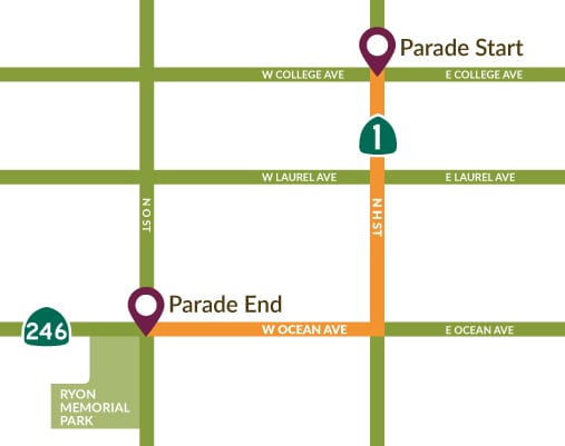 Lompoc parade map