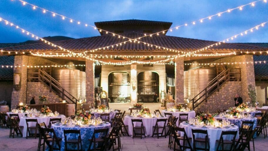 Wedding reception at Sanford Winery