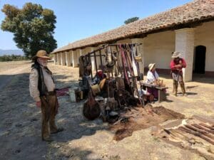 Actors in a historical reenactment at La Purisima Mission