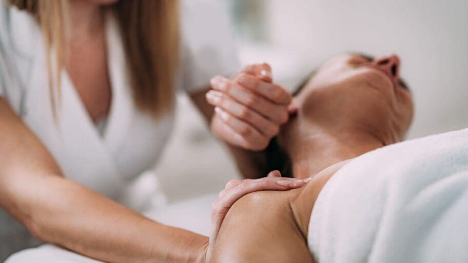 Woman getting a massage