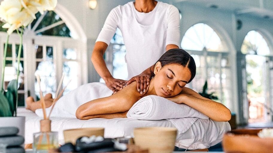 Woman getting a massage