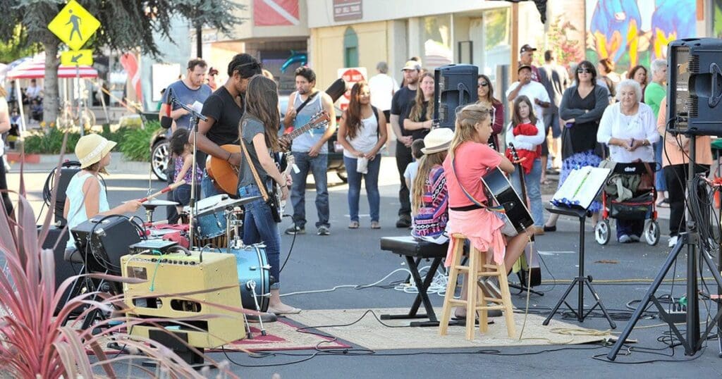 live music at the Old Town Market in Lompoc, CA