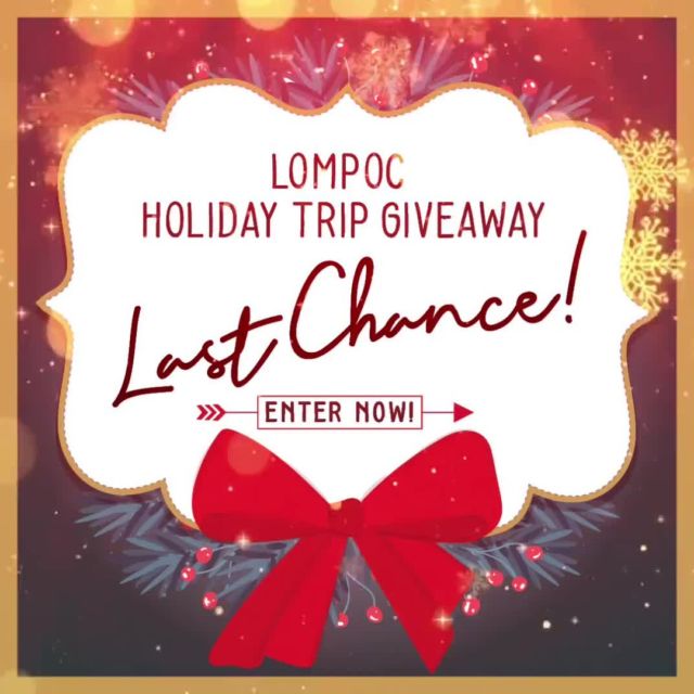 *Contest is Now Closed*

❄️ It's your last chance to enter our HOLIDAY TRIP GIVEAWAY! Contest ends December 16th! 🎄 Head to our Instagram post on November 18th to enter!

One lucky winner will receive:

🏨 2-night stay at the Embassy Suites by Hilton Lompoc Central Coast
🧁 $25 Gift Certificate to @sweetbaking_co
☕ $20 Gift Certificate to @southsidecoffeeco805
🍽️ $40 Gift Certificate to @valleeatery
 
#explorelompoc #giveawaycontest #instagiveaway #contest #giveaway #competition #sweepstakes #win #prize #giveaways #instagiveaway #embassysuiteslompoc #valleeatery #sweetbakingco