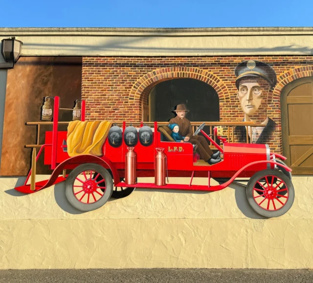 The "Lompoc’s First Fire Chief" mural honors Charles Everett, the city’s first fire chief, who served from 1915 to 1950. 

🎨: Pat & Robert Saul, 1994
📍North wall of City Fire Station at 120 South G St.

Learn more about murals of The Lompoc Valley 👉 Link in bio!

#explorelompoc #lompoc